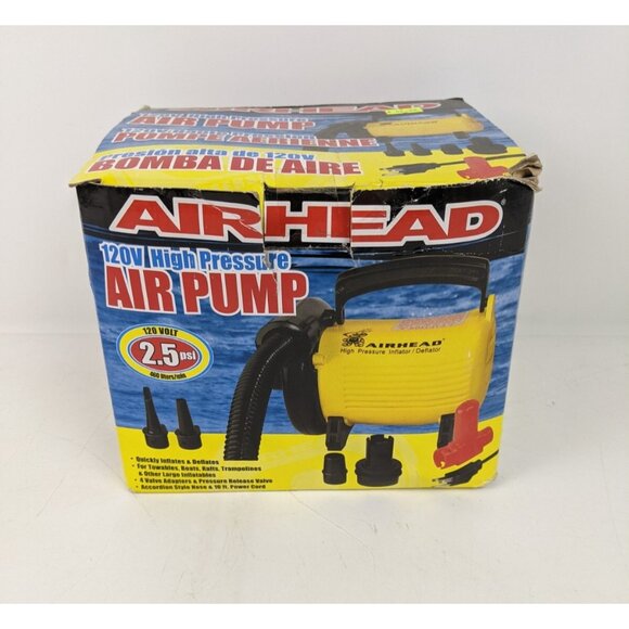 Airhead 120V High Pressure Super Pump 5 Adapters 3.0PSI NEW - Picture 1 of 10